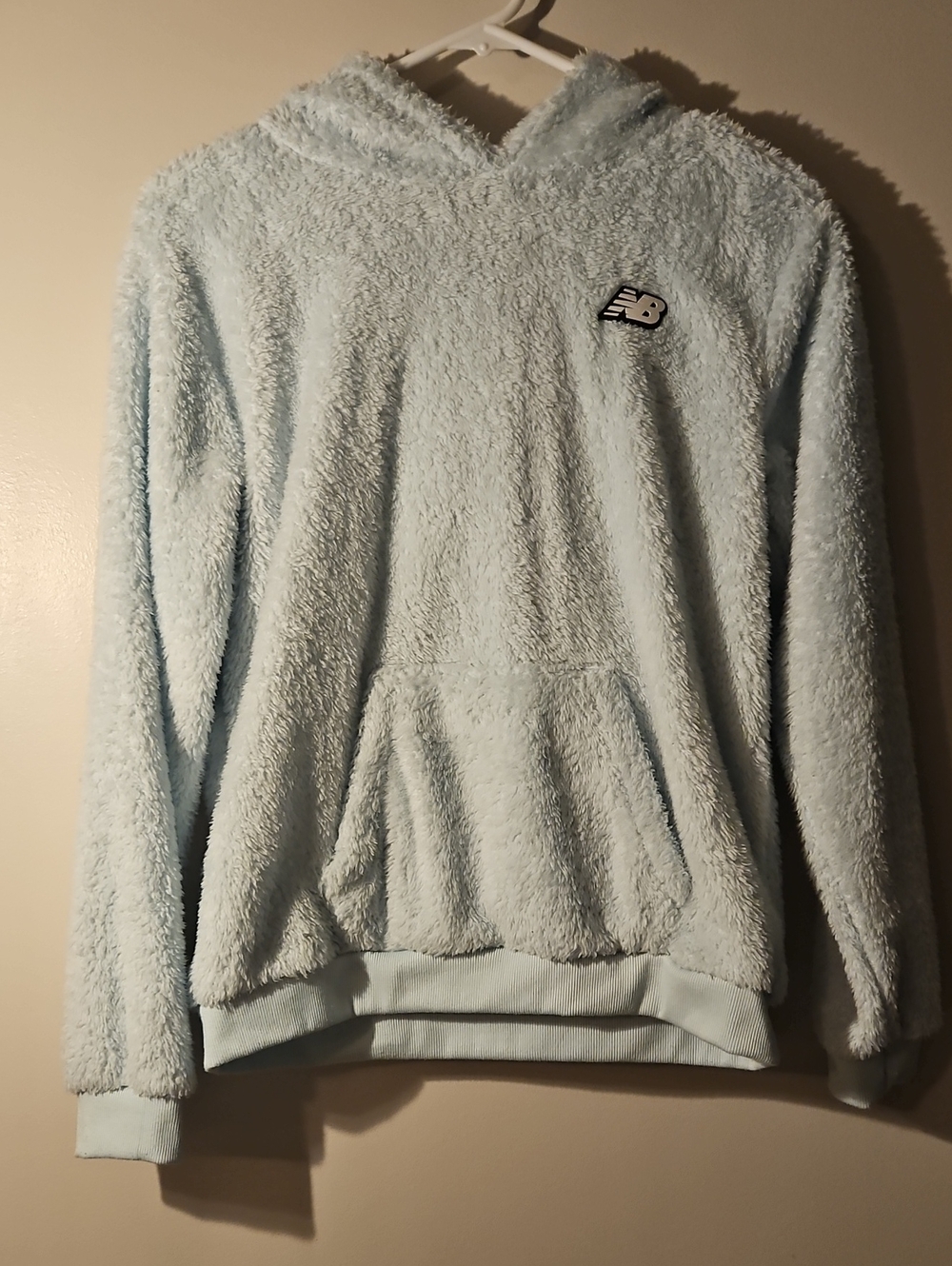 New Balance Light Blue Plush Crewneck Hoodie for Kids